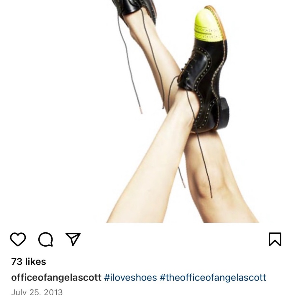 RARE The Office of Angela Scott Color block oxfords 2013